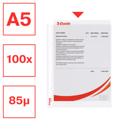 Esselte Quality Pocket A5, 30% pre-consumer recycled plastic - Additional view 2