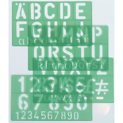 Linex 100411050 stencil Green Polypropylene Letter, number & symbol stencil