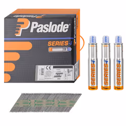 Paslode IM360Ci 2.8 x 51mm Ring Bright Framing Nails (3300 Box + 3 Fuel Cells)