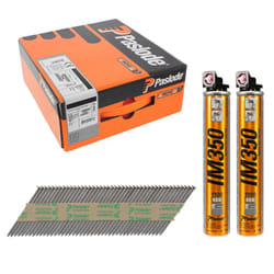 Paslode iM350+ Plain Shank Bright Nails - 3.1 x 90mm (2200 Box + 2 Fuel Cells)