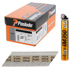 Paslode iM350+ Ring Shank Stainless Steel Nails - 3.1 x 80mm (1100 Box + 1 Fuel Cell)