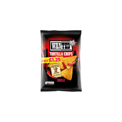 Wanted Tortilla Chips Chilli 125g ( pack of 12 )