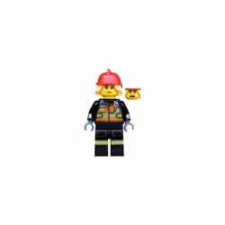 LEGO Series 19 Fire Fighter  Yellow