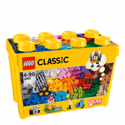 LEGO 10698 Classic Large Creative Brick Box Construction Set, Toy Storage with Windows, Doors and Green Baseplate, Building T ...