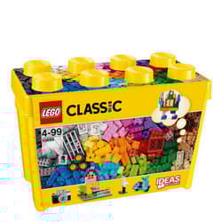 LEGO 10698 Classic Large Creative Brick Box Construction Set, Toy Storage with Windows, Doors and Green Baseplate, Building Toys for Kids