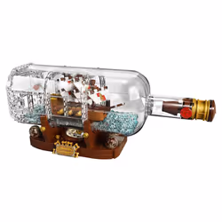 LEGO 21313 Ideas Ship in Bottle Construction Set  Brick-built Bottle and Stand  Creative Building Playset