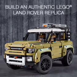 LEGO 42110 Technic Land Rover Defender Off Road 4x4 Car, Exclusive Model Advanced Building Kit, Collectable Toys Set
