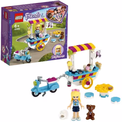 LEGO 41389 Friends Ice Cream Cart Playset with Stephanie, Scooter and Dash