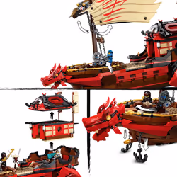 LEGO 71705 NINJAGO Legacy Destiny's Bounty Playset, Battle Ship Toy - Additional view 3