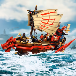 LEGO 71705 NINJAGO Legacy Destiny's Bounty Playset, Battle Ship Toy - Additional view 6