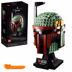 LEGO 75277 Star Wars Boba Fett Helmet Display Building Set, Advanced Collectible Gift Model for Adults