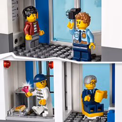 LEGO 60246 City Police Station Building Set with 2 Truck Toys, Light & Sound Bricks, Drone and Motorbike - Additional view 4