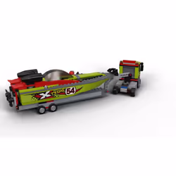 Lego City 60254 Race Boat Transporter With Floating Race Boat