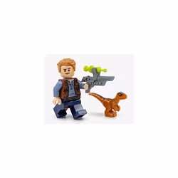 LEGO Jurassic World: Owen Grady with Baby Raptor and Tranquilizer Gun