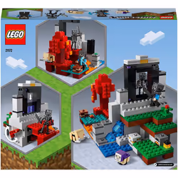 LEGO 21172 Minecraft The Ruined Portal Toy with Steve and Wither Skeleton Figures, Building Set for Kids 8+ Years Old - Additional view 6