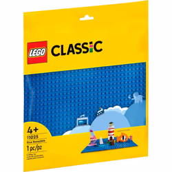 LEGO 11025 Classic Blue Baseplate Building Base, Square 32x32 Build and Display Board, Construction Toy for Kids