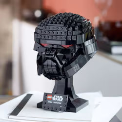 Lego 75343 Star Wars Dark Trooper Helmet Collection Wars Buildable Display Stand with Set Nane Logo - Additional view 4