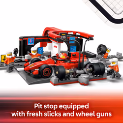 LEGO City 60443 F1 Pit Stop & Pit Crew with Ferrari Car Age 6+ 322pcs