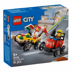 Lego City Pizza Vs. Fire Truck Race Car Pack