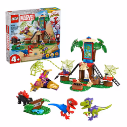 Lego Marvel Spidey And Gobby's Raptor Battle At Tree