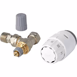 Danfoss 013G605000 RAS-C2 Combi Pack, Sensor & TRV Valve 013G6050 15mm Reversible Angle c/w Built-in Sensor, White, 15 mm