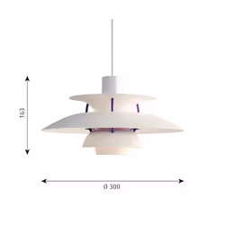 Louis Poulsen PH 5 Mini Hues of Red ceiling lighting