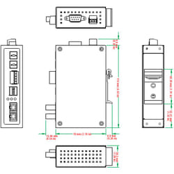 Moxa ICF-1150I-M-SC serial converter/repeater/isolator RS-232 Fiber (S