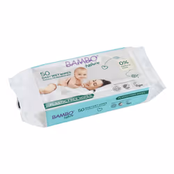 Bambo Nature Plastic-Free Wet Wipes, Wet baby wipe, Dermatologically tested