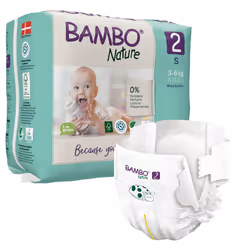 Bambo Nature 1000019252, Boy/Girl, Tape diaper, 3 kg, 6 kg, White, Velcro