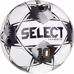 SELECT Numero 10 Soccer Ball  White/Black NFHS V25  Size 5