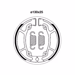 Brake Shoes; sbs; 130 25