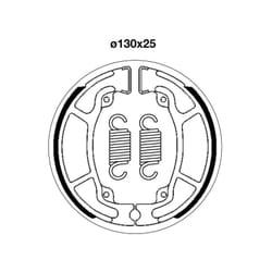 sbs 2208 Brake Shoes 130 25