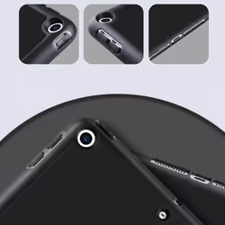 eSTUFF DENVER Folio Case for iPad 9.7 2018/2017- Black PU leather/Clear - Additional view 4
