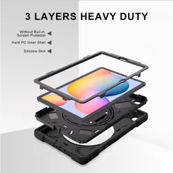 eSTUFF AUSTIN Defender Case for Samsung Galaxy Tab S6 Lite 2022/2020 - Black - Additional view 6