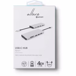 eSTUFF ES623009 interface hub USB 3.2 Gen 1 (3.1 Gen 1) Type-C 5000 Mbit/s Grey - Additional view 4