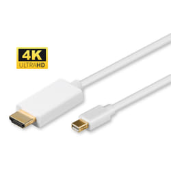 Microconnect MDPHDMI3-4K video cable adapter 3 m Mini DisplayPort HDMI Type A (Standard) White