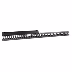 Lanview LVR252386, Cable management panel, Black, Plastic, 19", 48.3 cm (19"), 95 mm