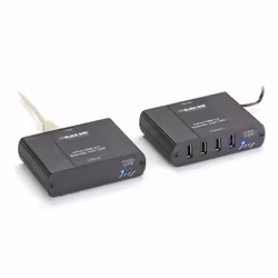 Extend USB signals for up to four devices as far as 328 feet (100 m) over a non-networked CAT5e connection or over your Ether ...