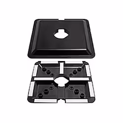 Vesa mount plate for connecting tablet stand to mPOP™. White and Black.