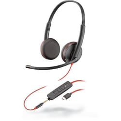 POLY Blackwire 3225 Headset Wired Head-band Calls/Music USB Type-C Bla