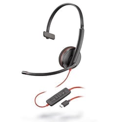 POLY Blackwire 3210 Headset Wired Head-band Calls/Music USB Type-C Bla