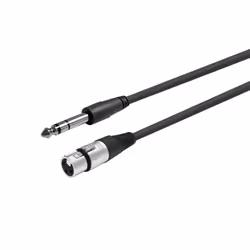 Vivolink PROAUDXLRFJACKS10, XLR, Female, 6.35mm, Male, 10 m, Black