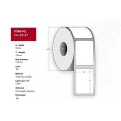 Capture CA-LB3127 printer label White