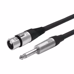 Vivolink PROAUDXLRFJACK1, XLR, Female, 6.35mm, Male, 1 m, Black