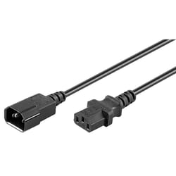 Microconnect PE040610 power extension 1 m 1 AC outlet(s) Black