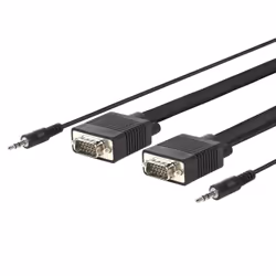 This Full HD SVGA Monitor Cable with Audio enables you for example to connect Netbooks / NoteBooks with FLAT TVs. This cable ...