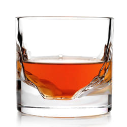 LIITON Grand Canyon Crystal Bourbon Whiskey Glasses Gift Set of 4  Heavy Freezable Old Fashioned Cocktail Glass Tumbler  Premium Luxury Gift for Men
