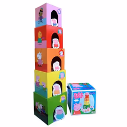 Barbo Toys Peppa Pig Stacking Cubes, 1 yr(s), Wood