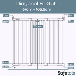 Safetots Diagonal Fit Stair Gate