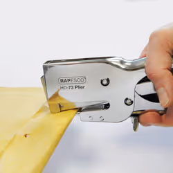 Rapesco 1169 Stapling Plier - HD-73 Traditional Packaging Plier. Uses 73/6-12mm Staples - Chrome
